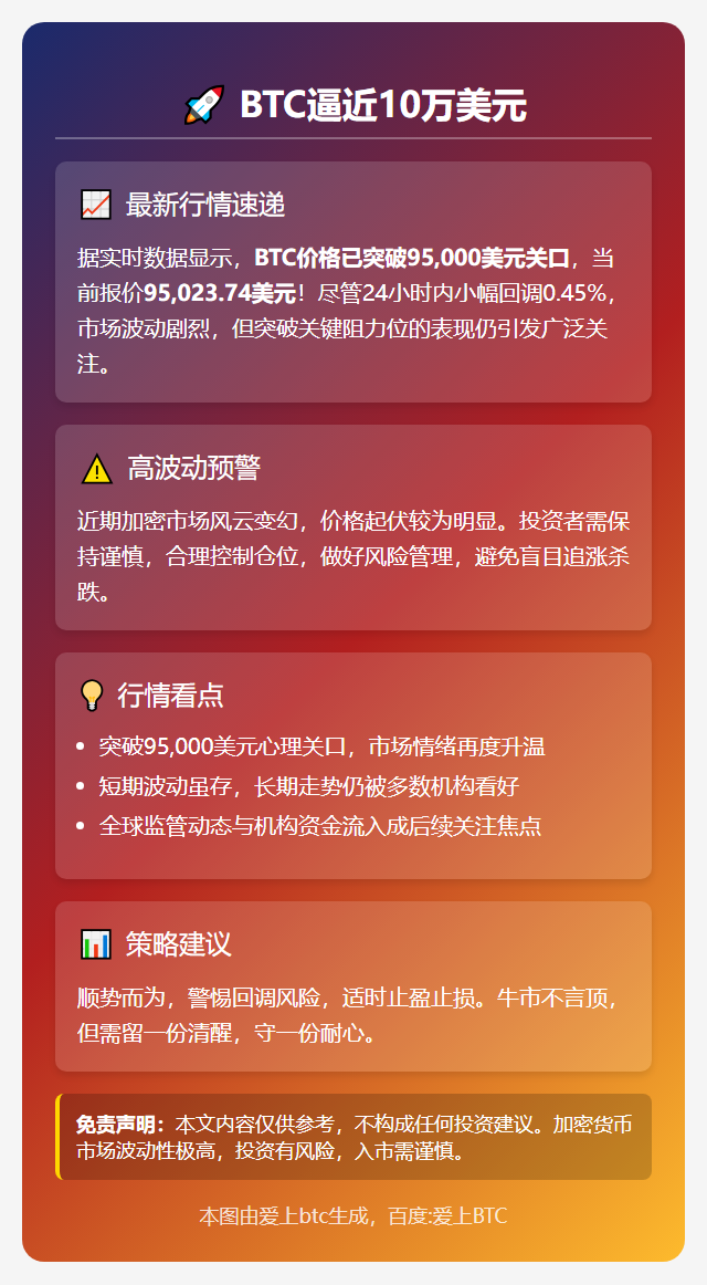 BTC逼近10万美元