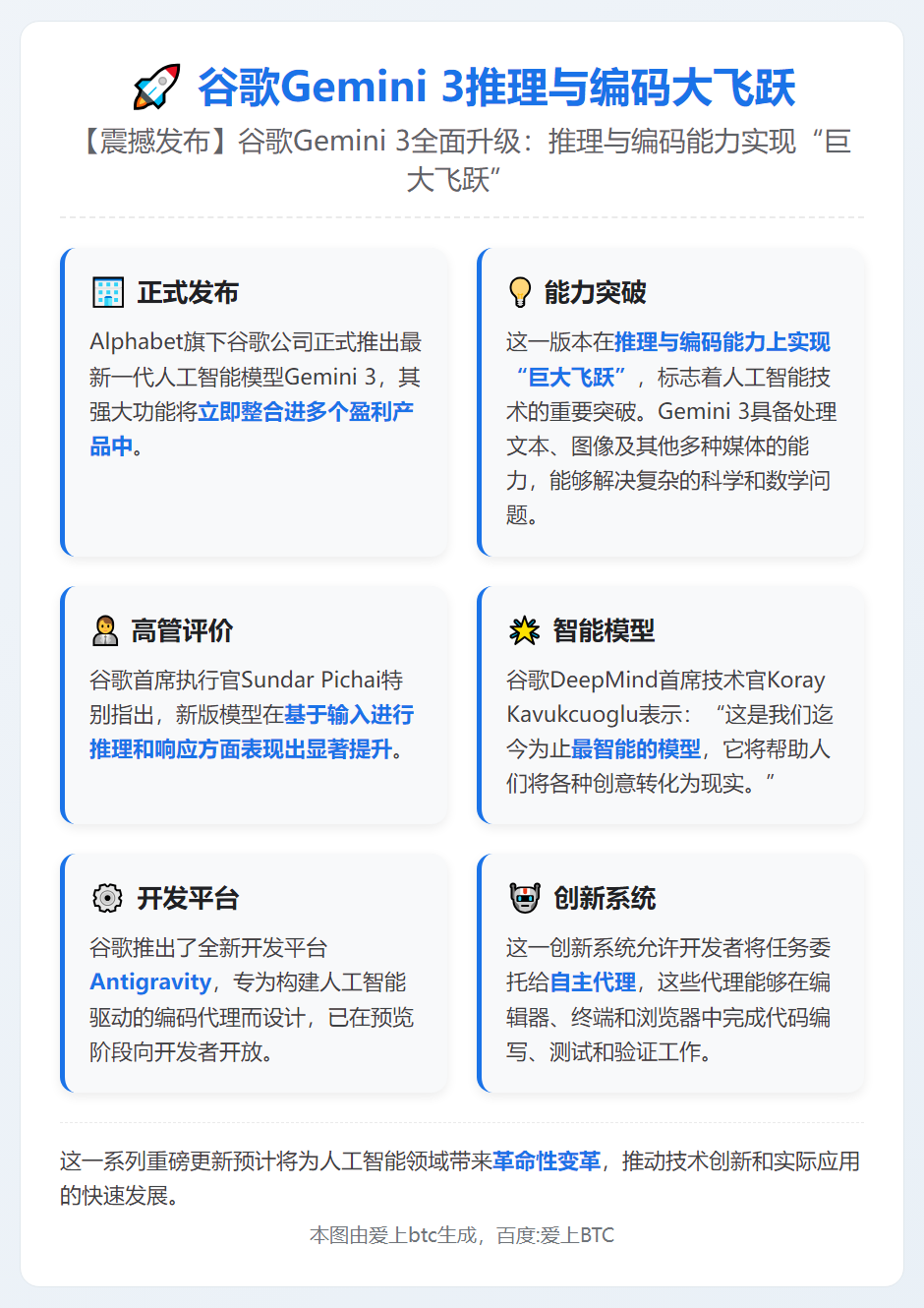 谷歌Gemini 3推理与编码大飞跃