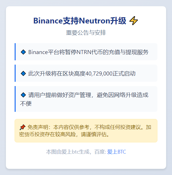 Binance支持Neutron升级