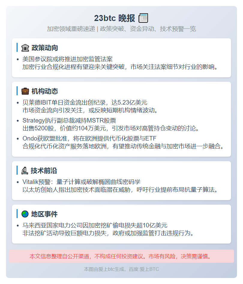 23btc晚报 | 11月19日重要动态速览