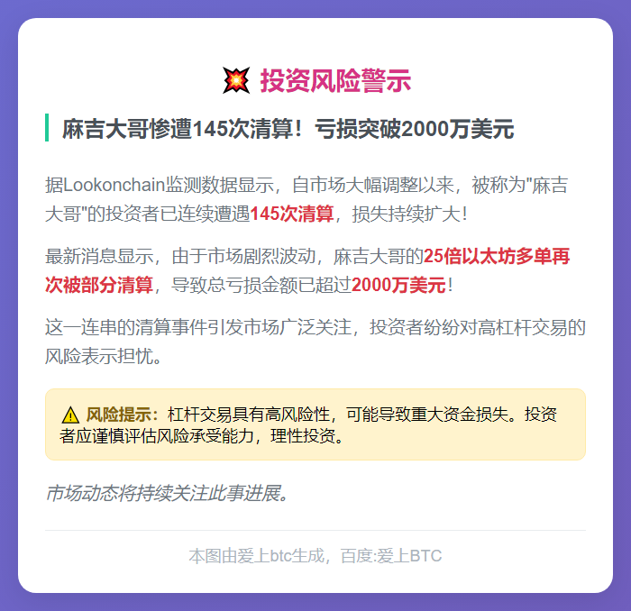 "麻吉"遭145次清算