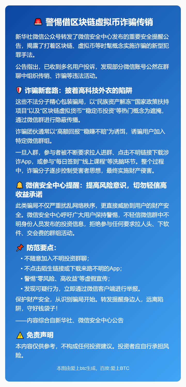 警惕借区块链虚拟币诈骗传销