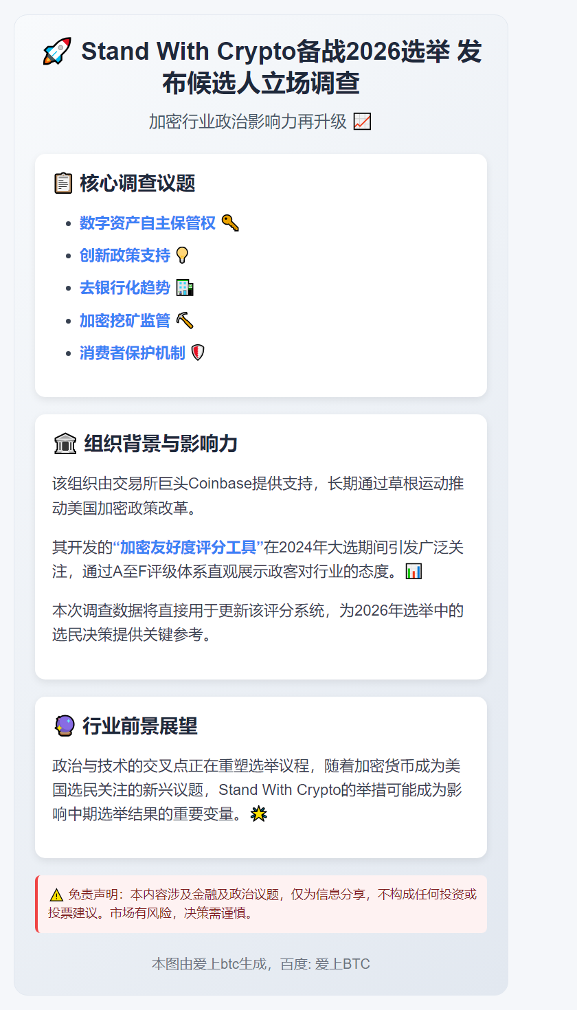 Stand With Crypto备战2026选举 发布候选