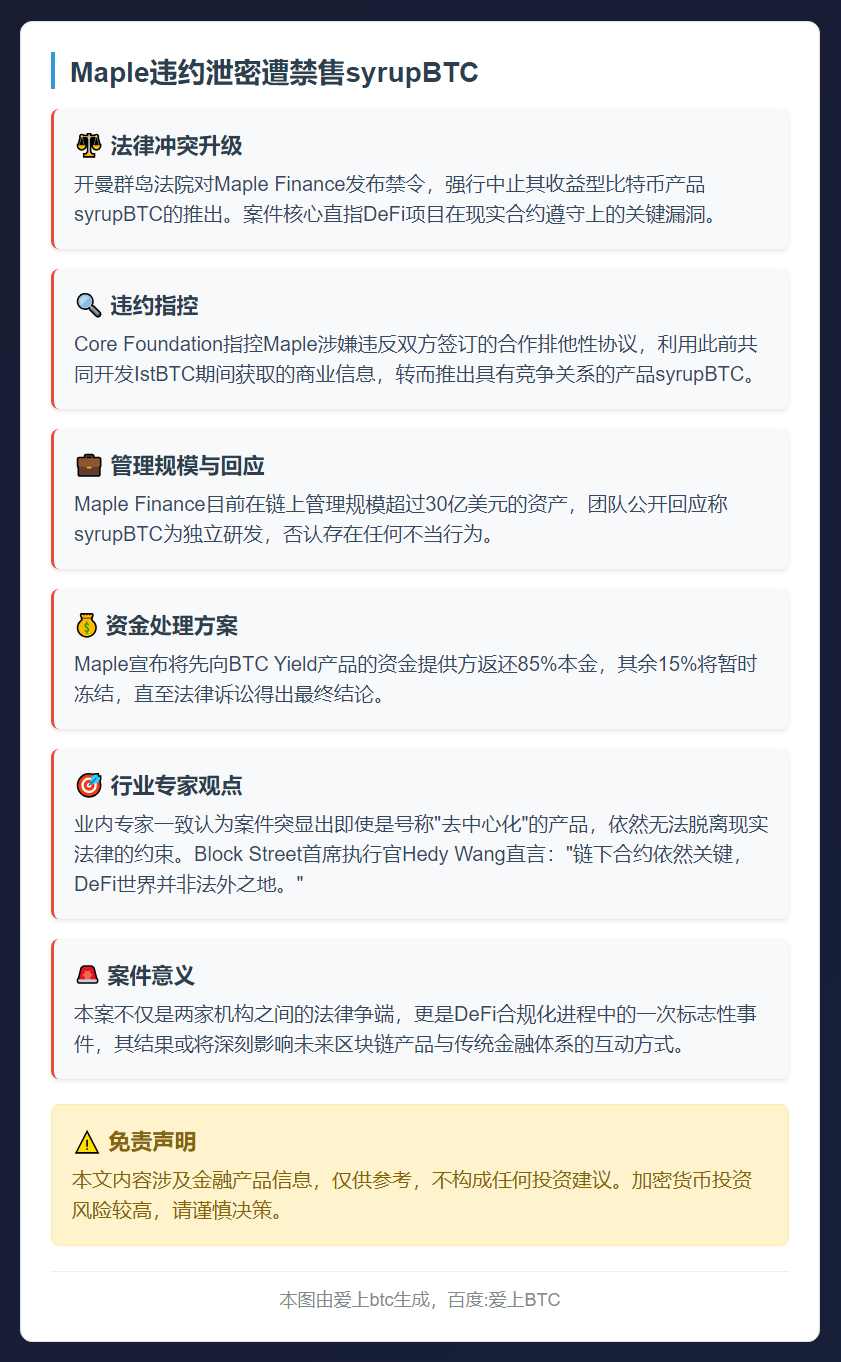 Maple违约泄密遭禁售syrupBTC