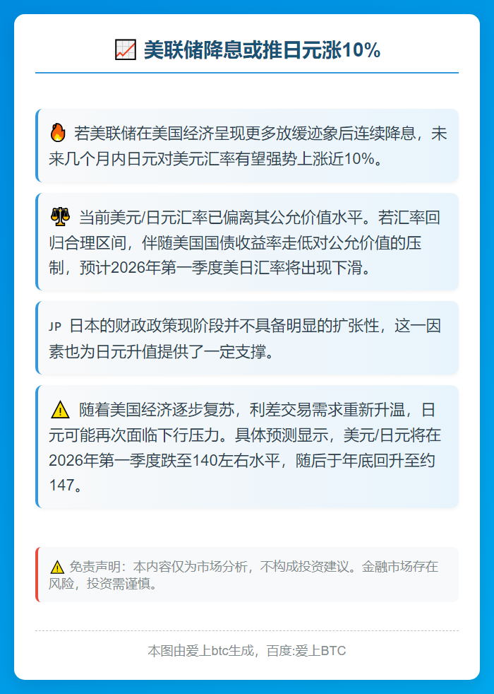 大摩：联储降息或推日元涨10%