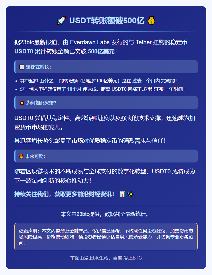 USDT转账额破500亿