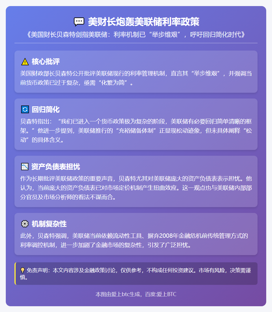 美财长炮轰美联储利率政策