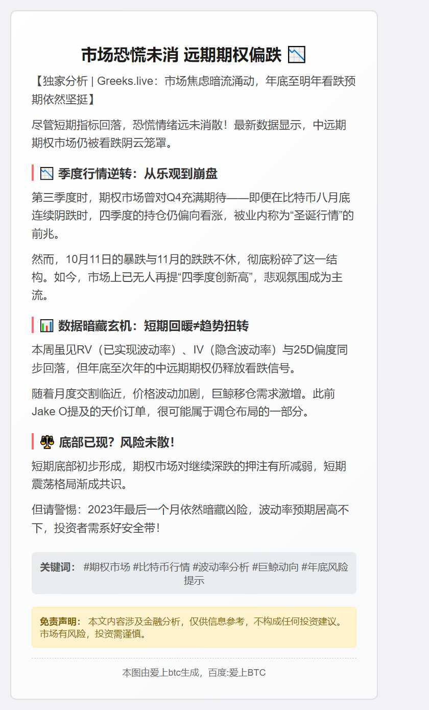 市场恐慌未消 远期期权偏跌