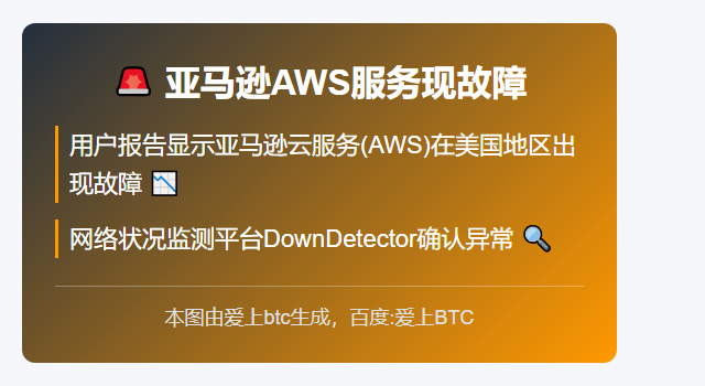 亚马逊AWS服务现故障