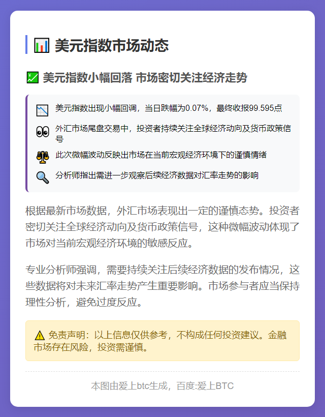 美元指数微跌0.07%