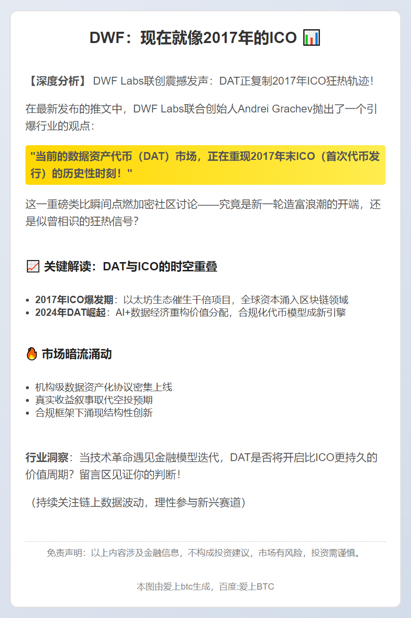 DWF：现在就像2017年的ICO