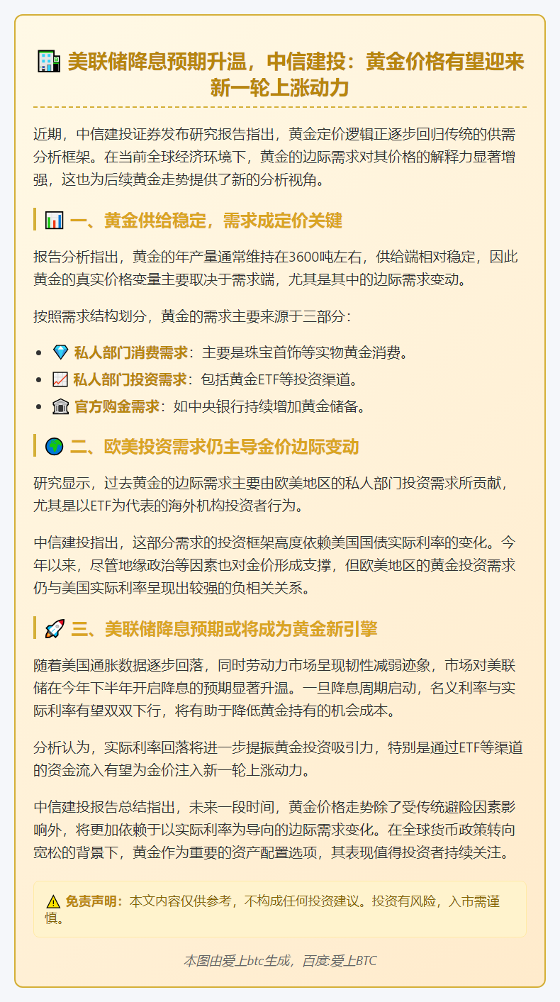 美联储持续降息将推涨金价