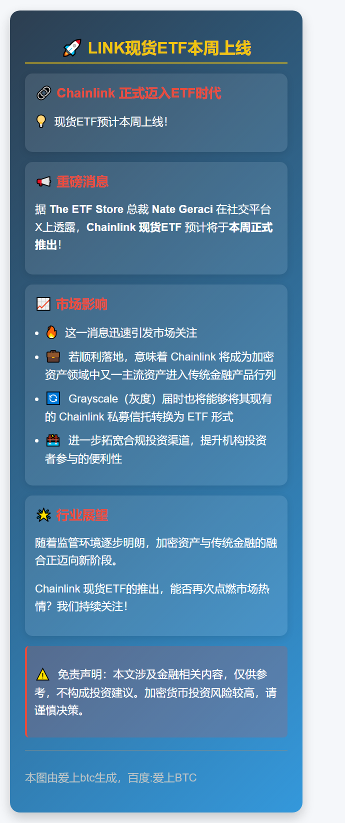 LINK现货ETF本周上线