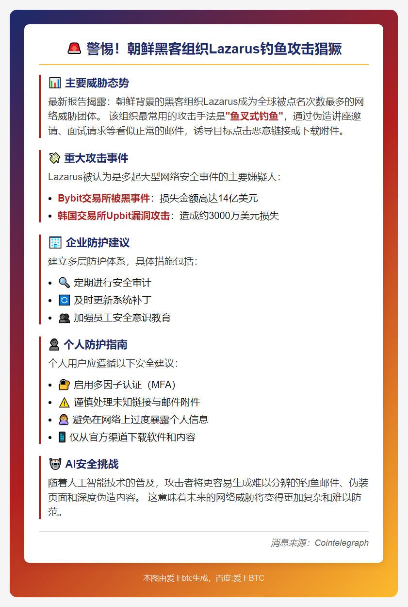 朝鲜黑客Lazarus惯用定向钓鱼攻击