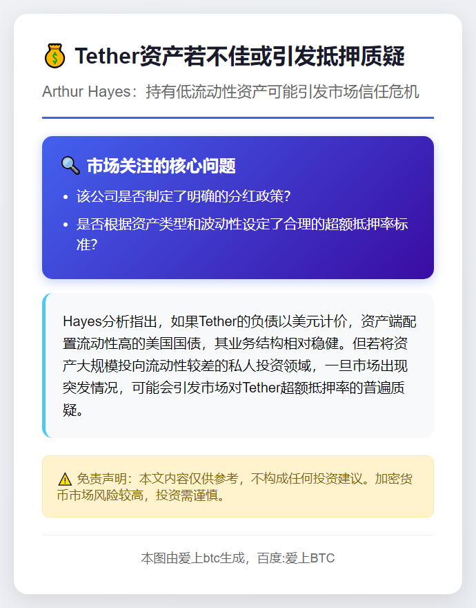 Tether资产若不佳或引发抵押质疑