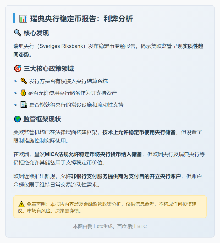 瑞典央行报告：稳定币利弊分析
