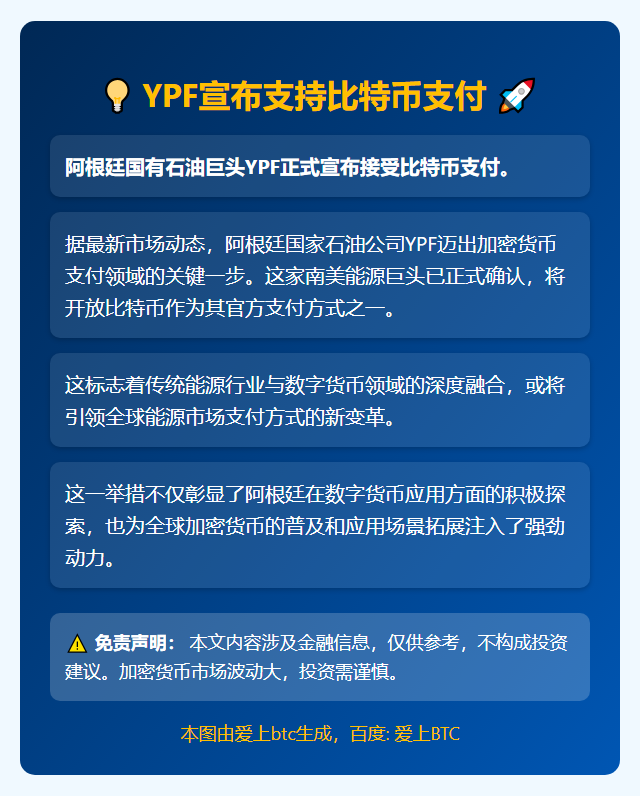 YPF宣布支持比特币支付