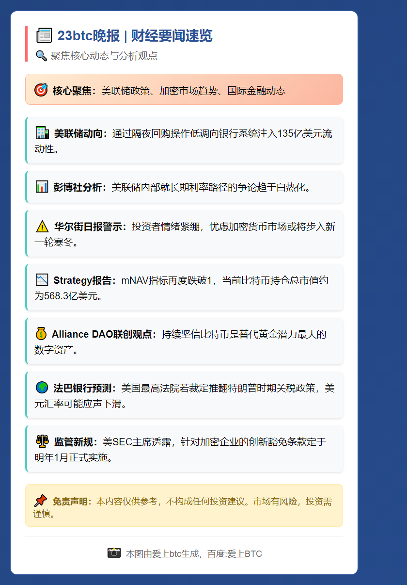 23btc晚报 | 12月2日晚间要闻