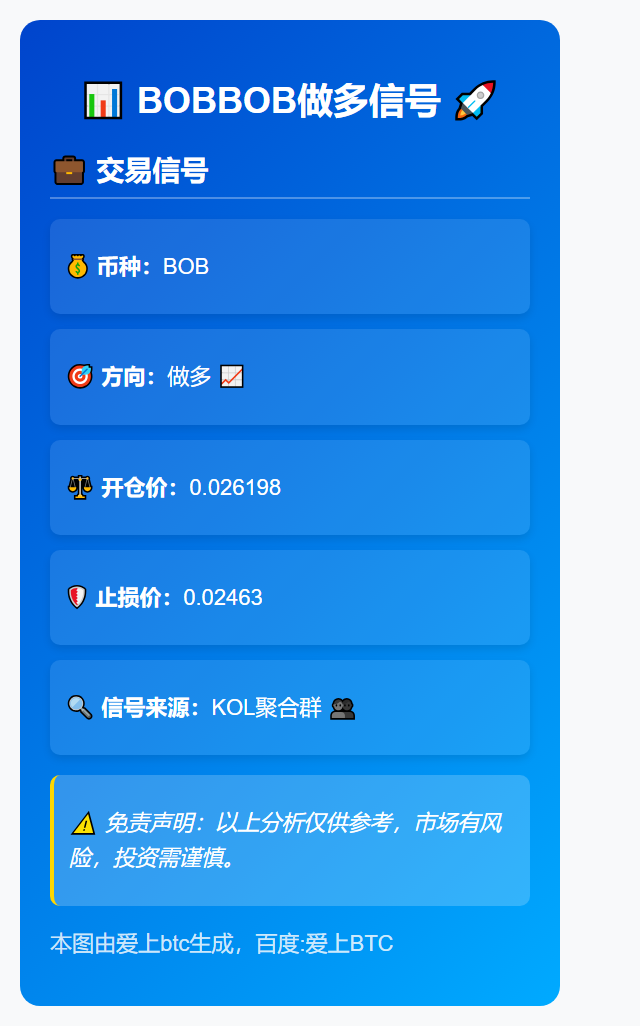 BOBBOB做多信号