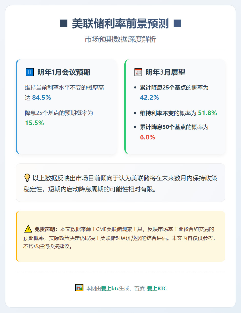 美联储1月利率不变概率84.5%