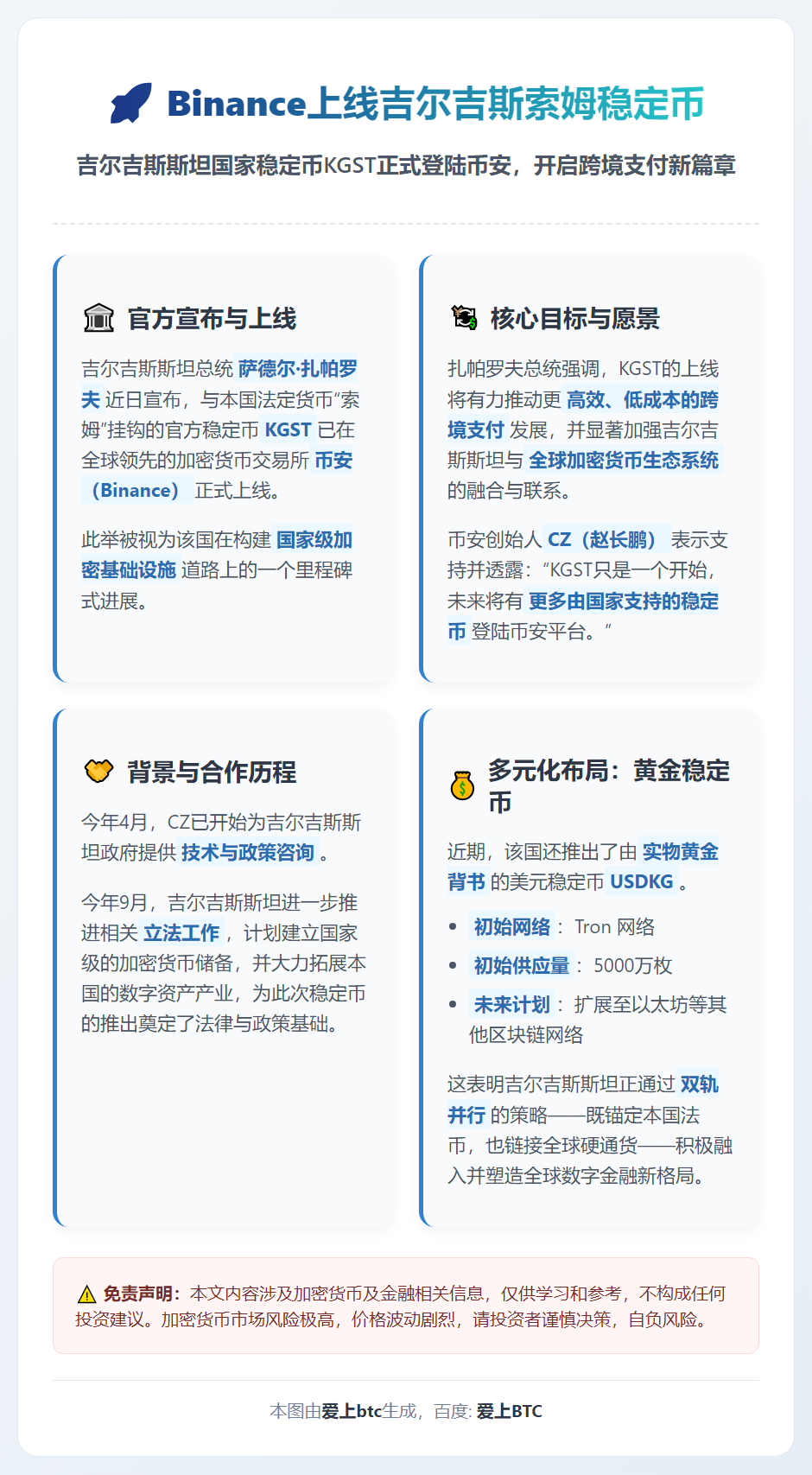 Binance上线吉尔吉斯索姆稳定币