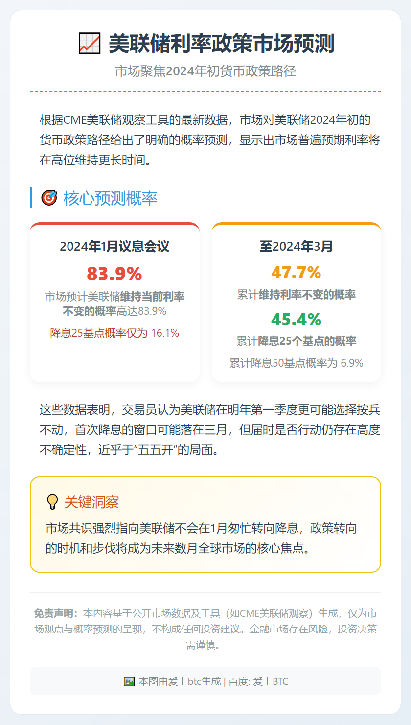 美联储1月利率不变概率83.9%