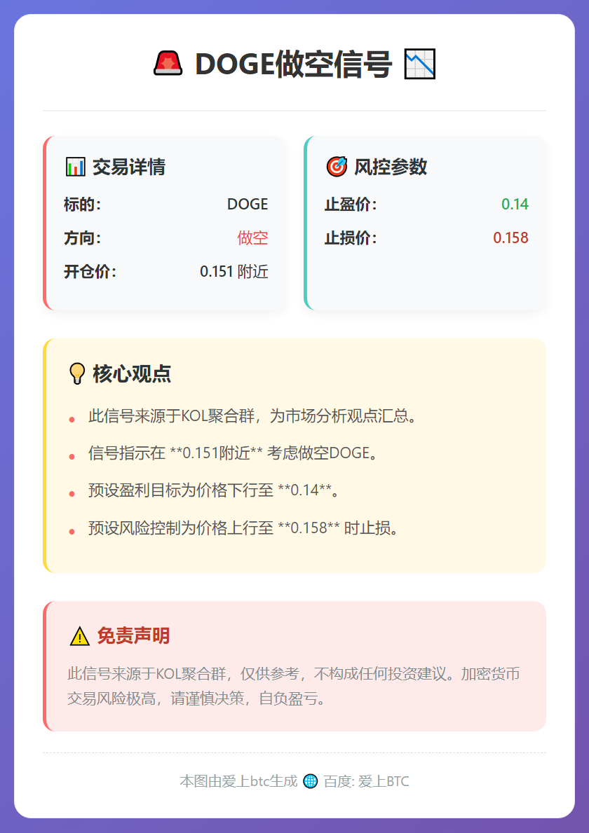 2026-01-06 11:21:11 DOGE做空信号