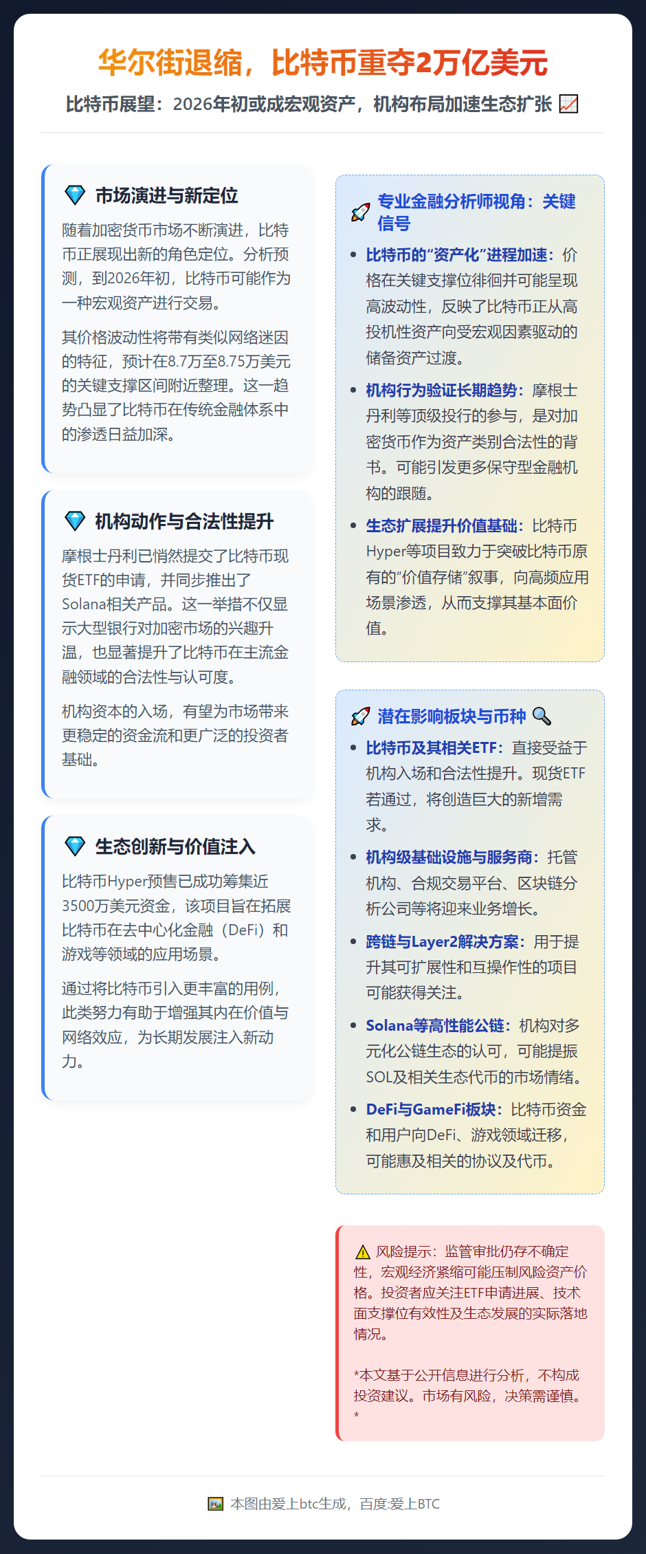 华尔街退缩，比特币重夺2万亿美元