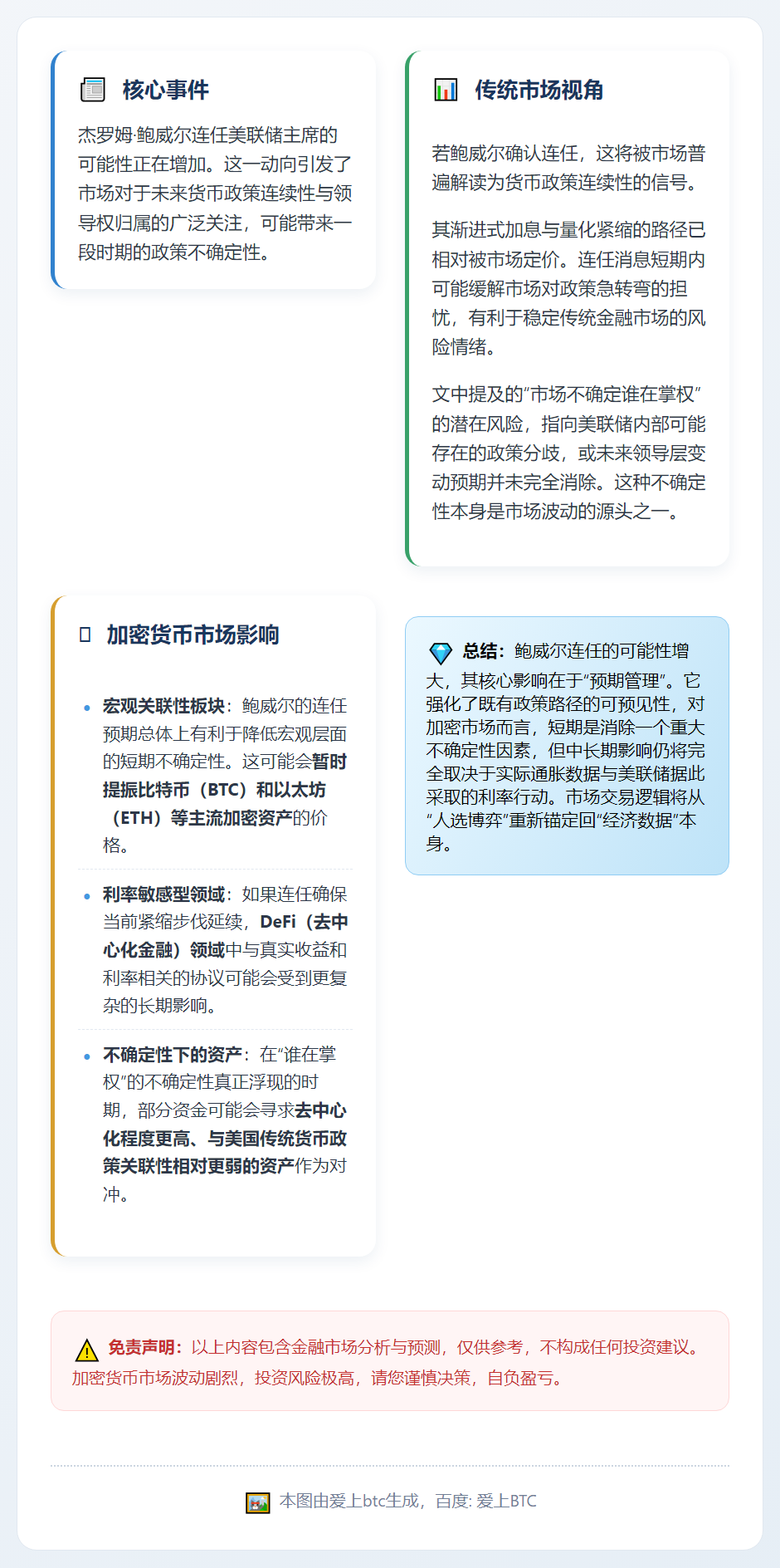 鲍威尔连任预期升温 市场担忧领导权