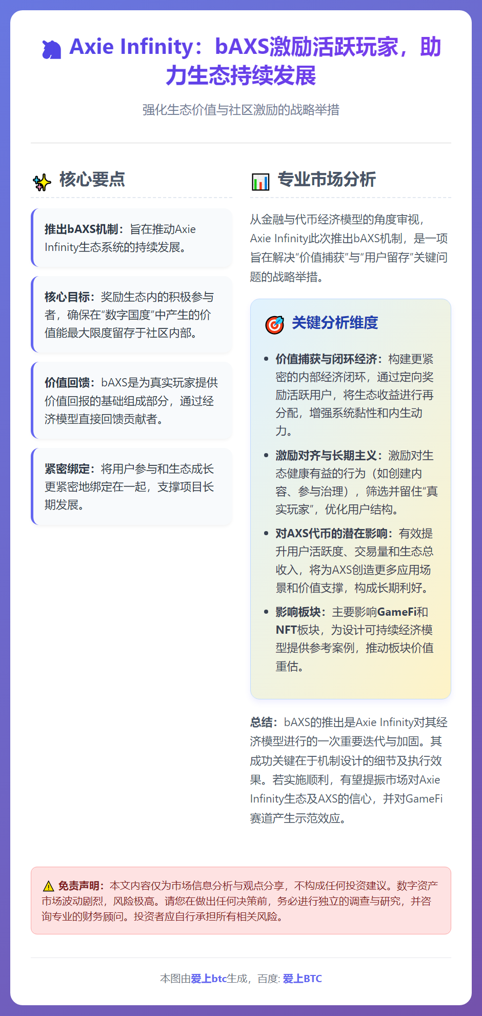 Axie Infinity：bAXS激励活跃玩家，助力生态持