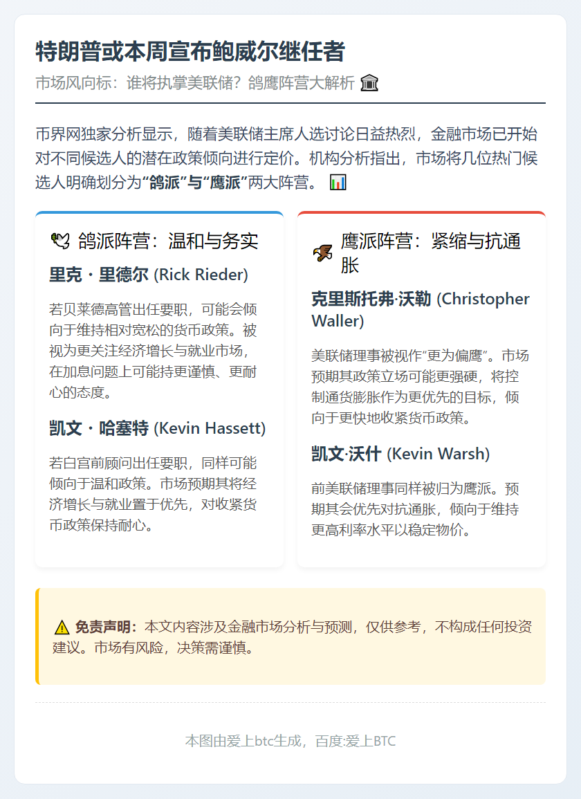 特朗普或本周宣布鲍威尔继任者