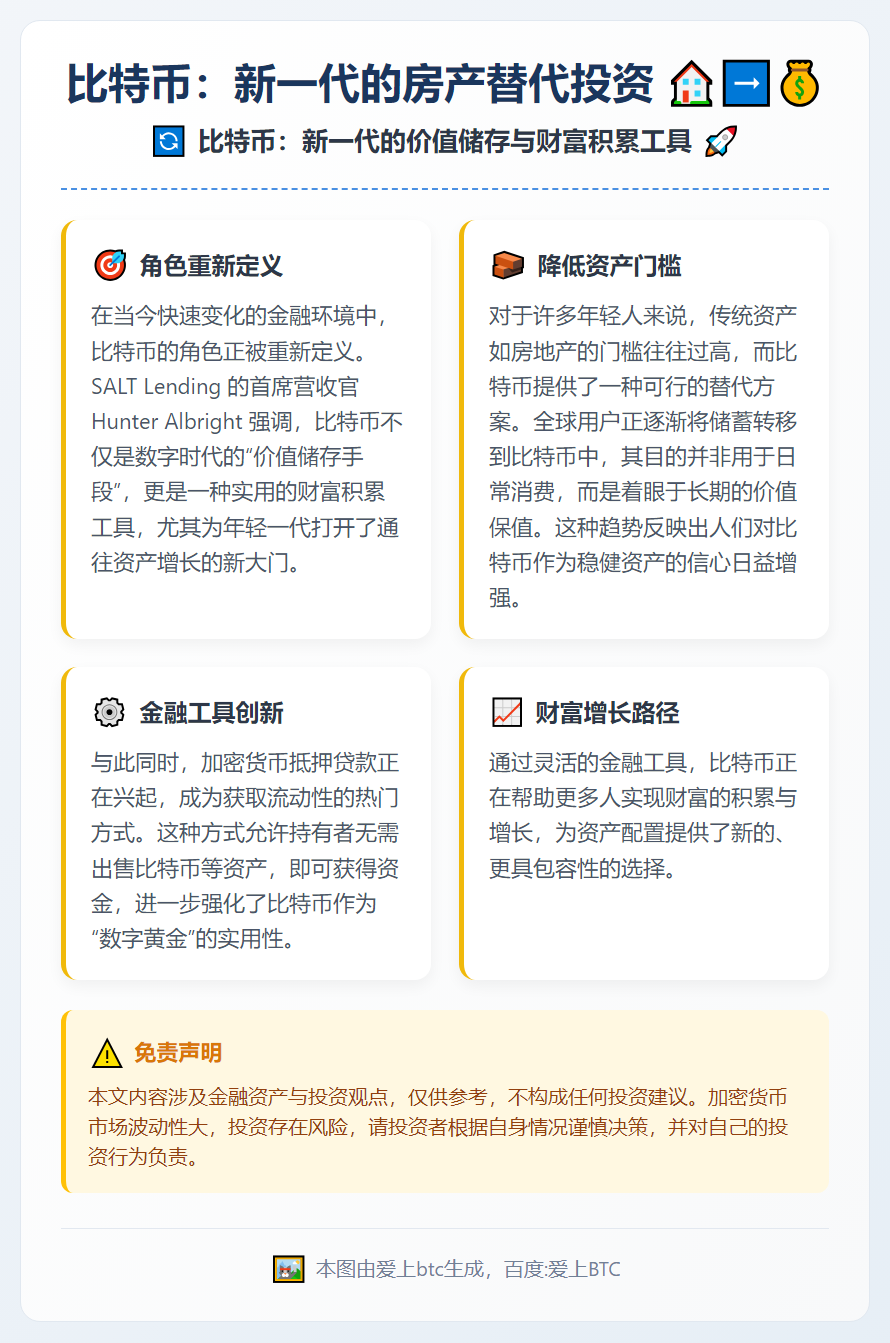 比特币：新一代的房产替代投资