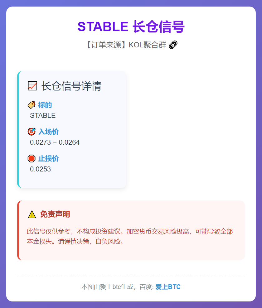 2026-01-29 08:42:13 STABLE长仓信号