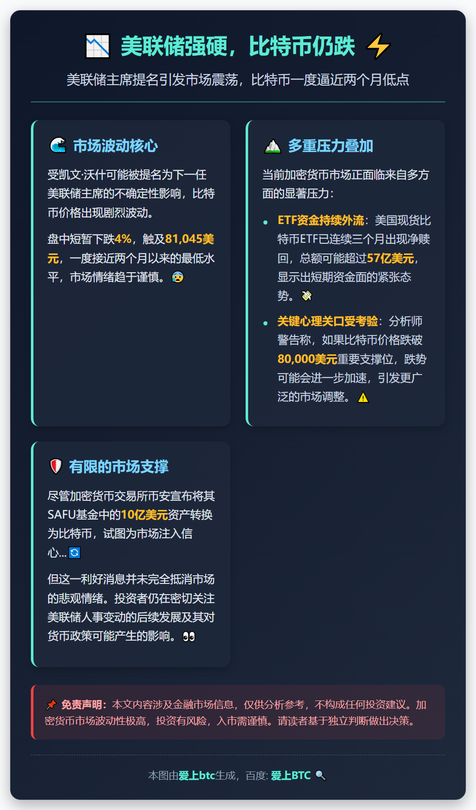 美联储强硬，比特币仍跌