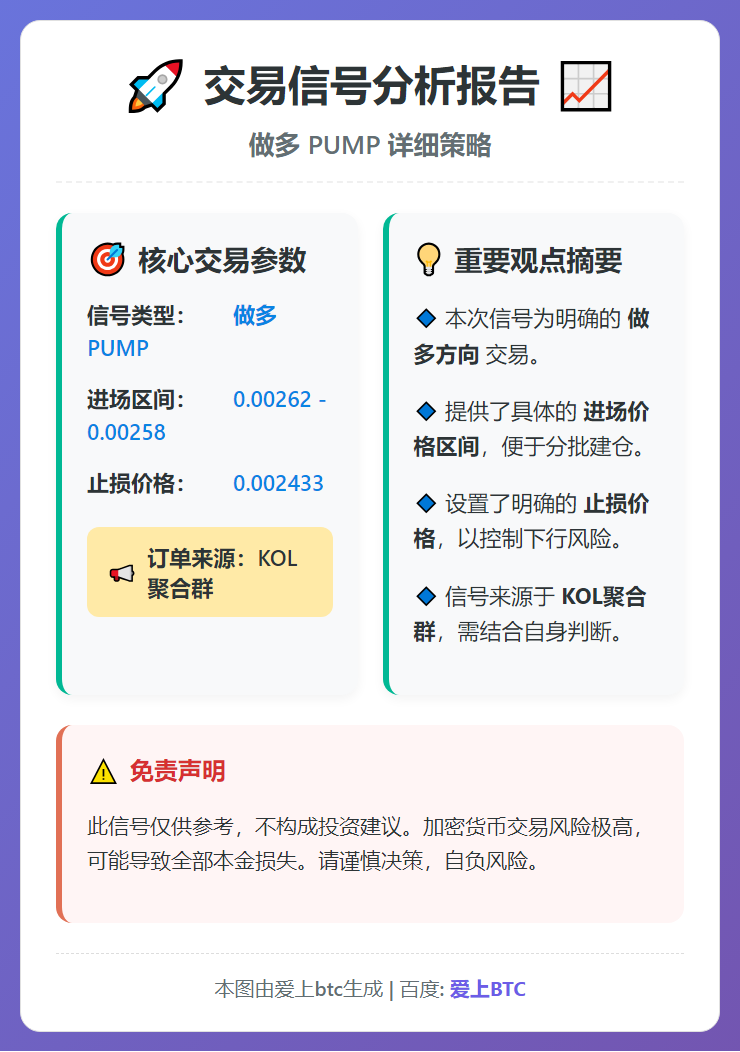 2026-01-31 23:03:18 做多PUMP交易信号
