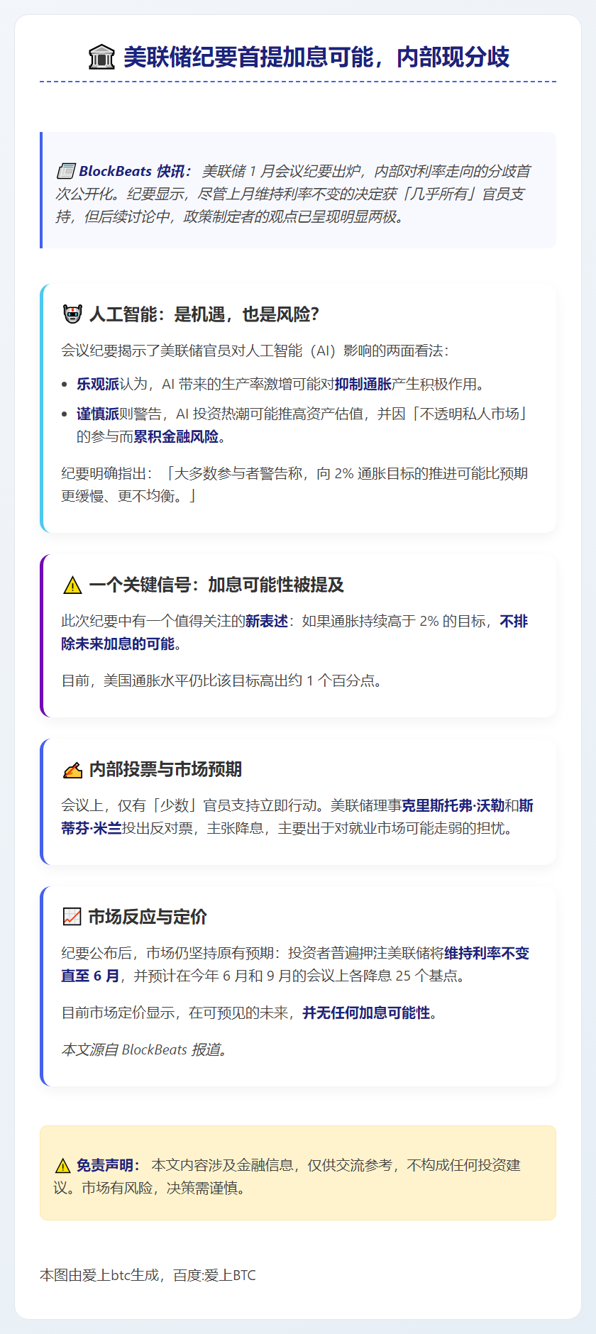 美联储纪要首提加息可能，内部现分歧