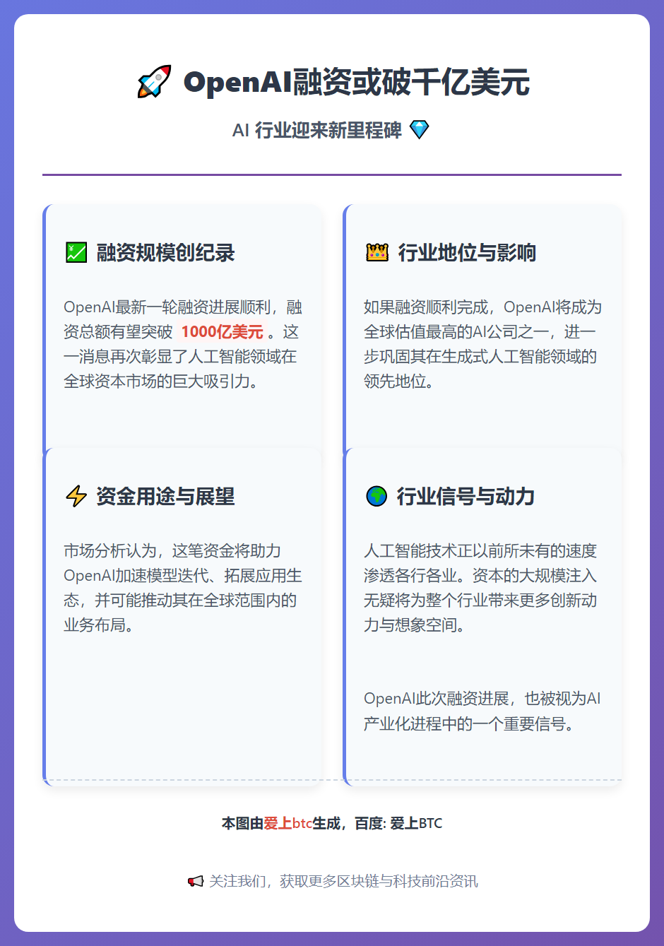 OpenAI融资或破千亿美元