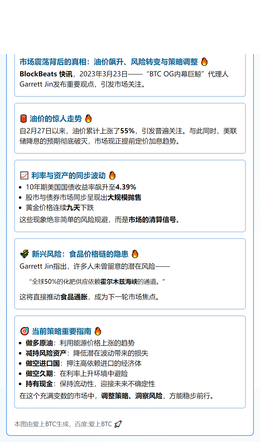 BTC巨鲸预警：食品通胀带新风险