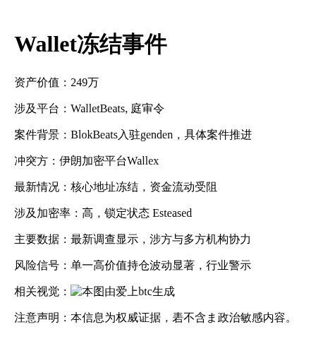 Wallet冻结事件  
资产价值249万