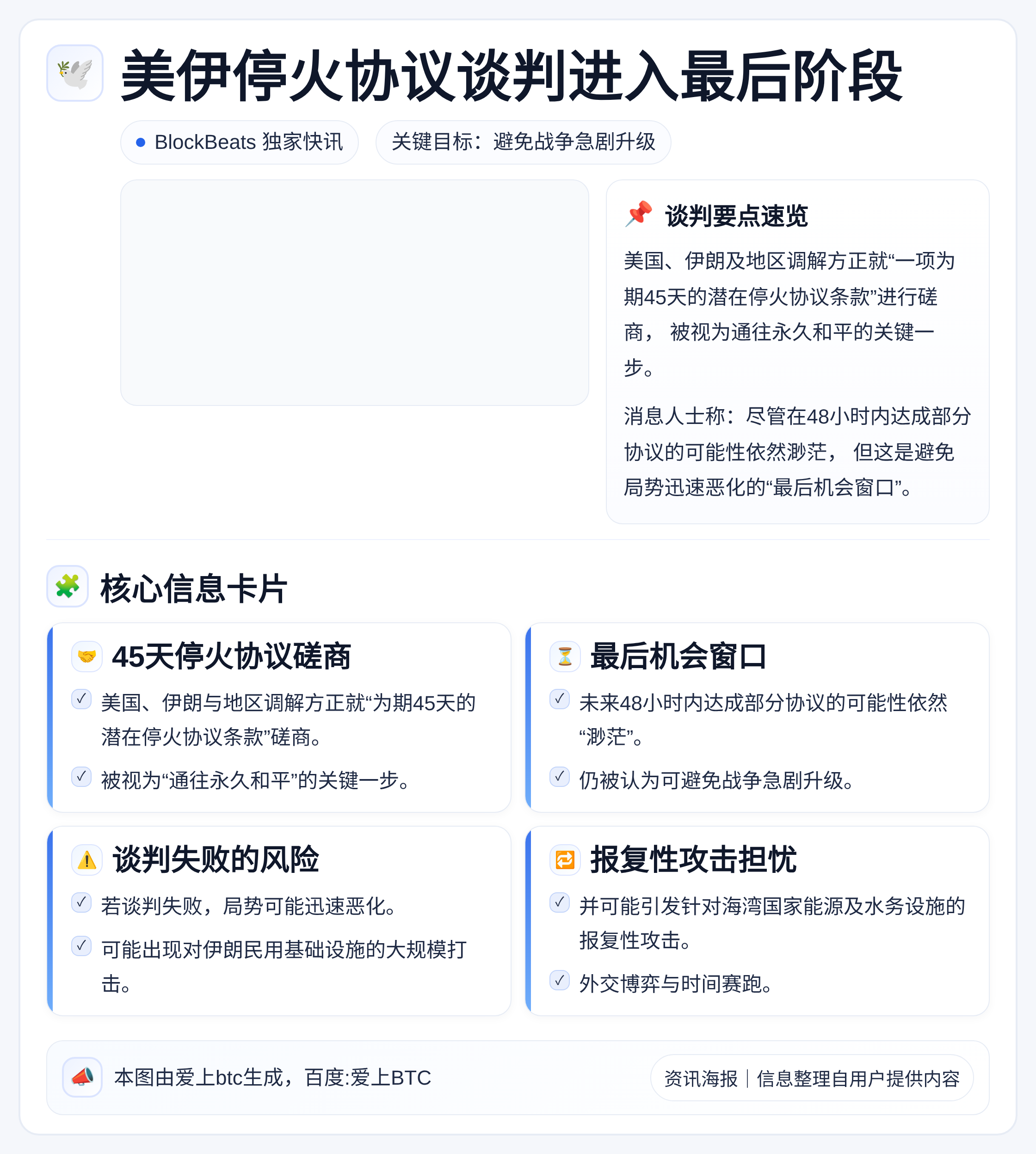 美伊停火协议谈判进入最后阶段