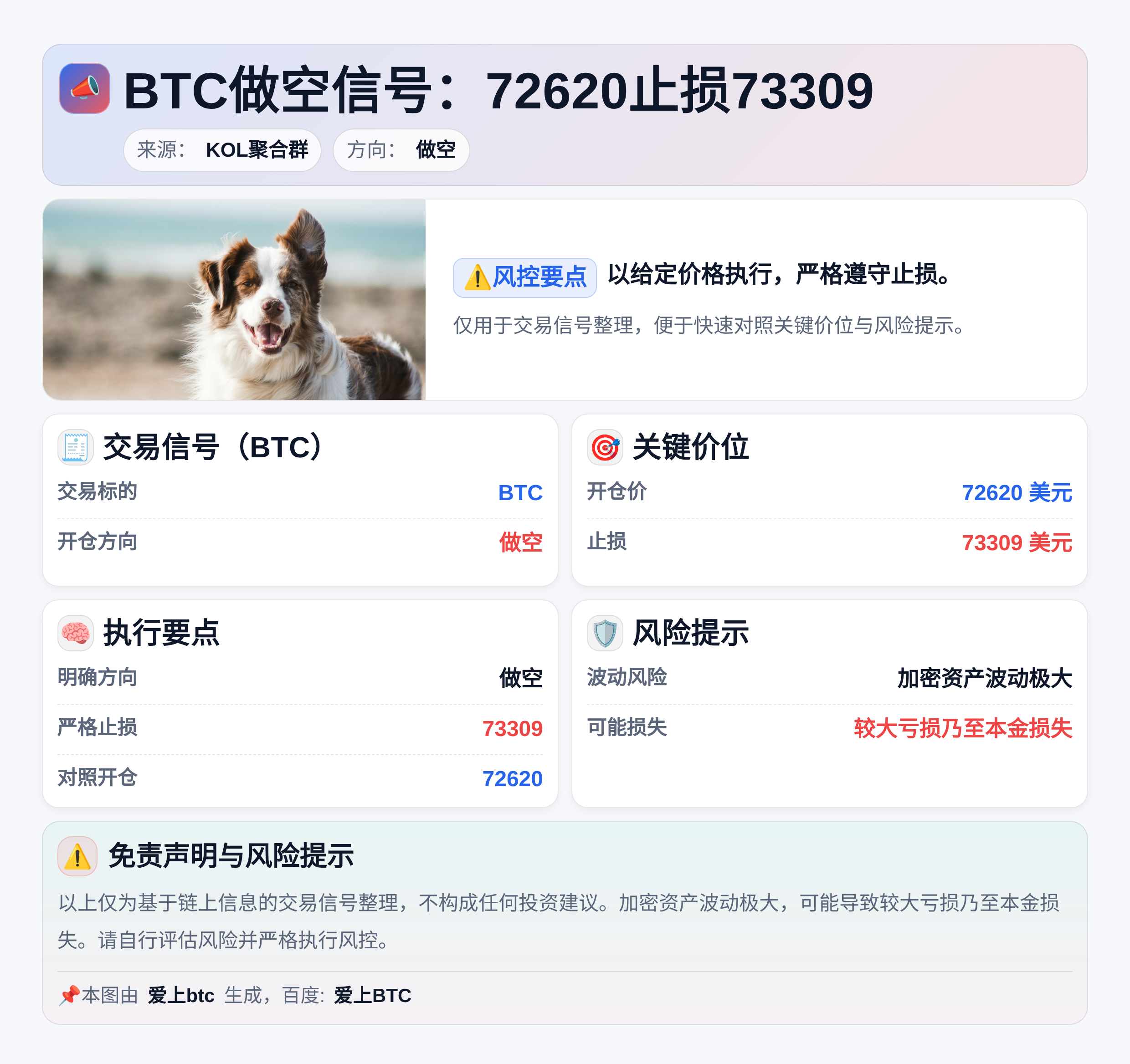 2026-04-08 13:27:18 BTC做空信号：72620止损73309
