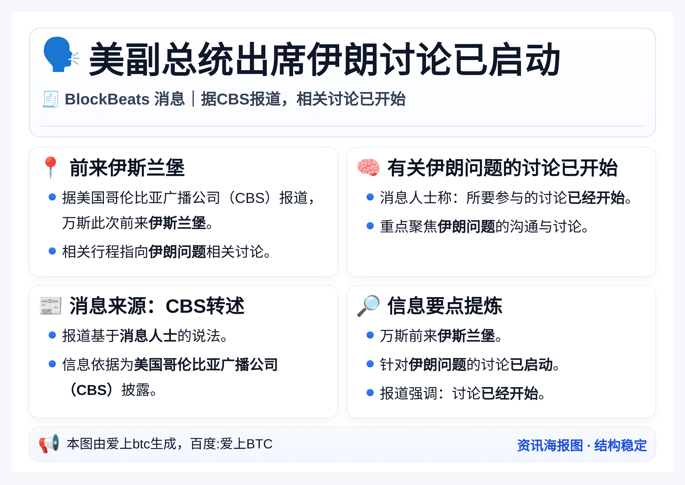 美副总统出席伊朗讨论已启动