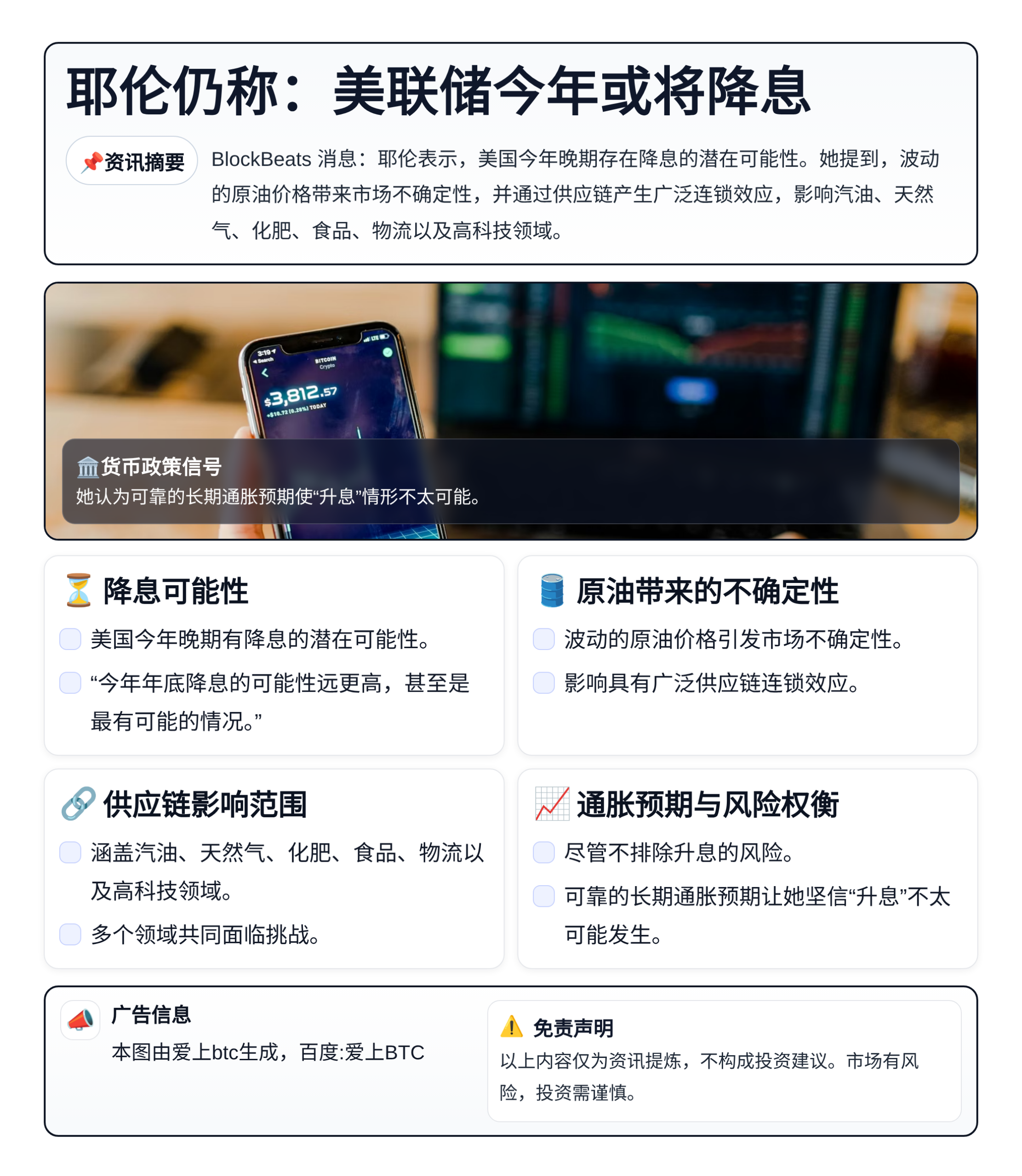 耶伦仍称：美联储今年或将降息