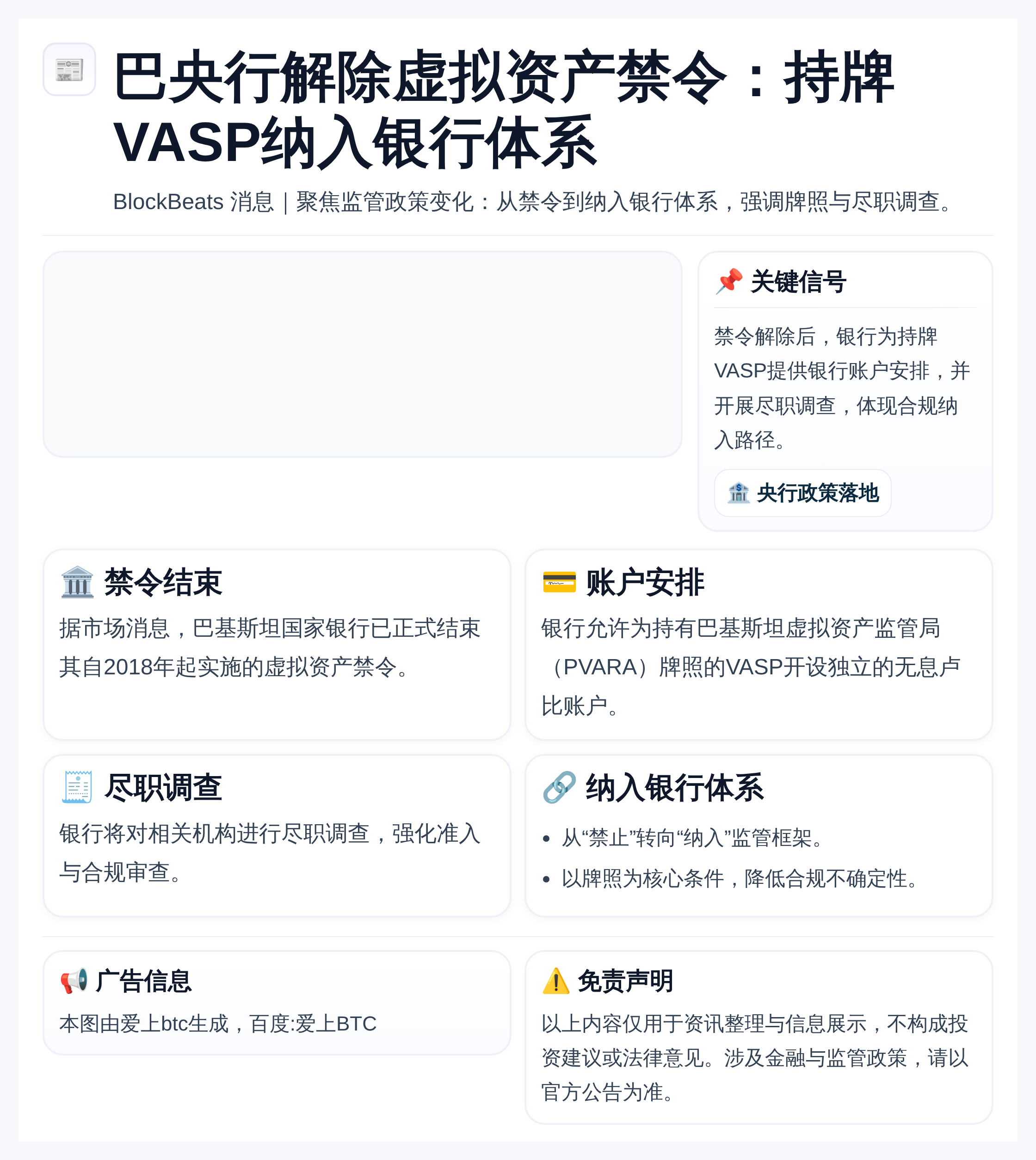 巴央行解除虚拟资产禁令：持牌VASP纳入银行体系