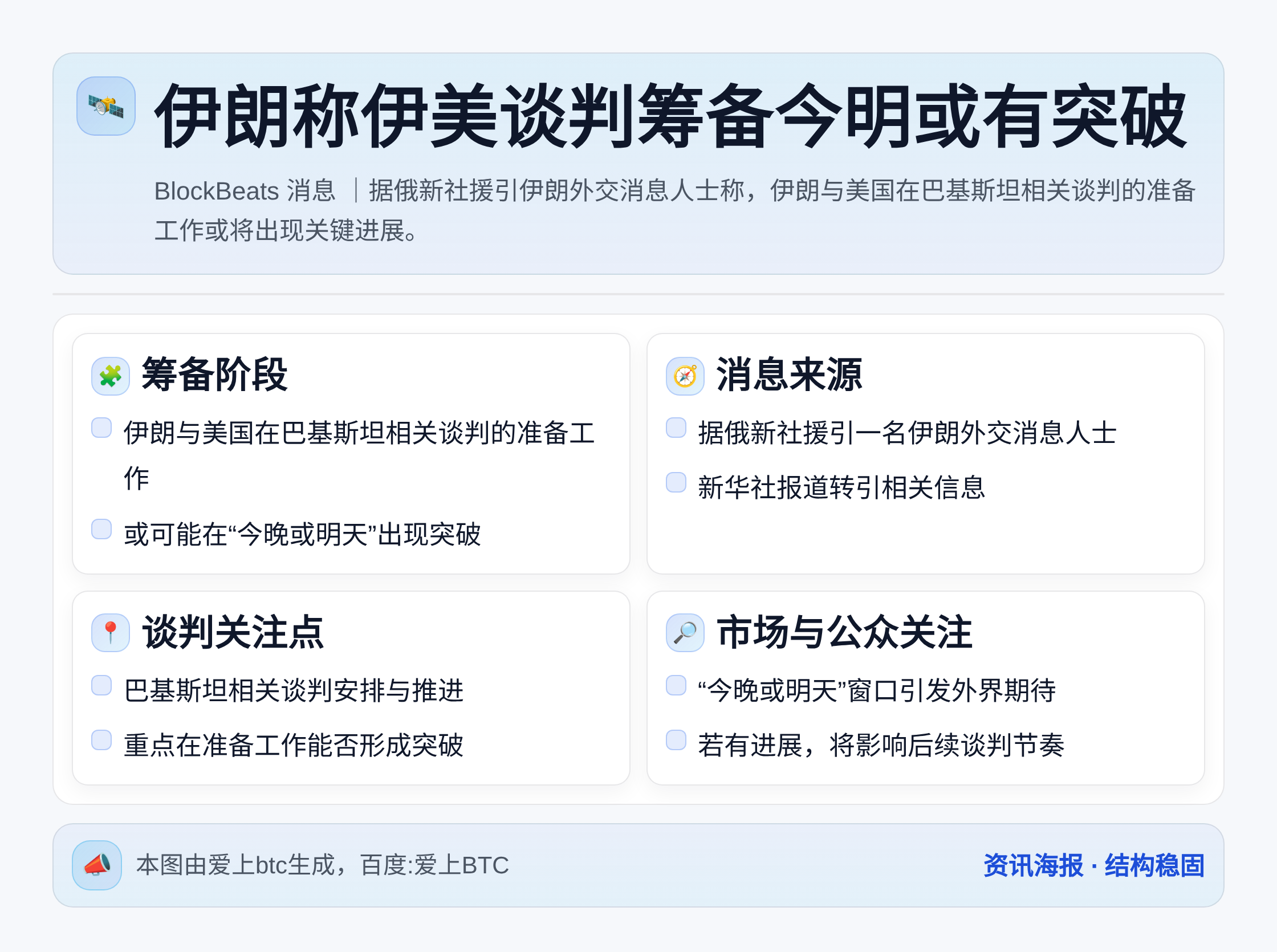 伊朗称伊美谈判筹备今明或有突破