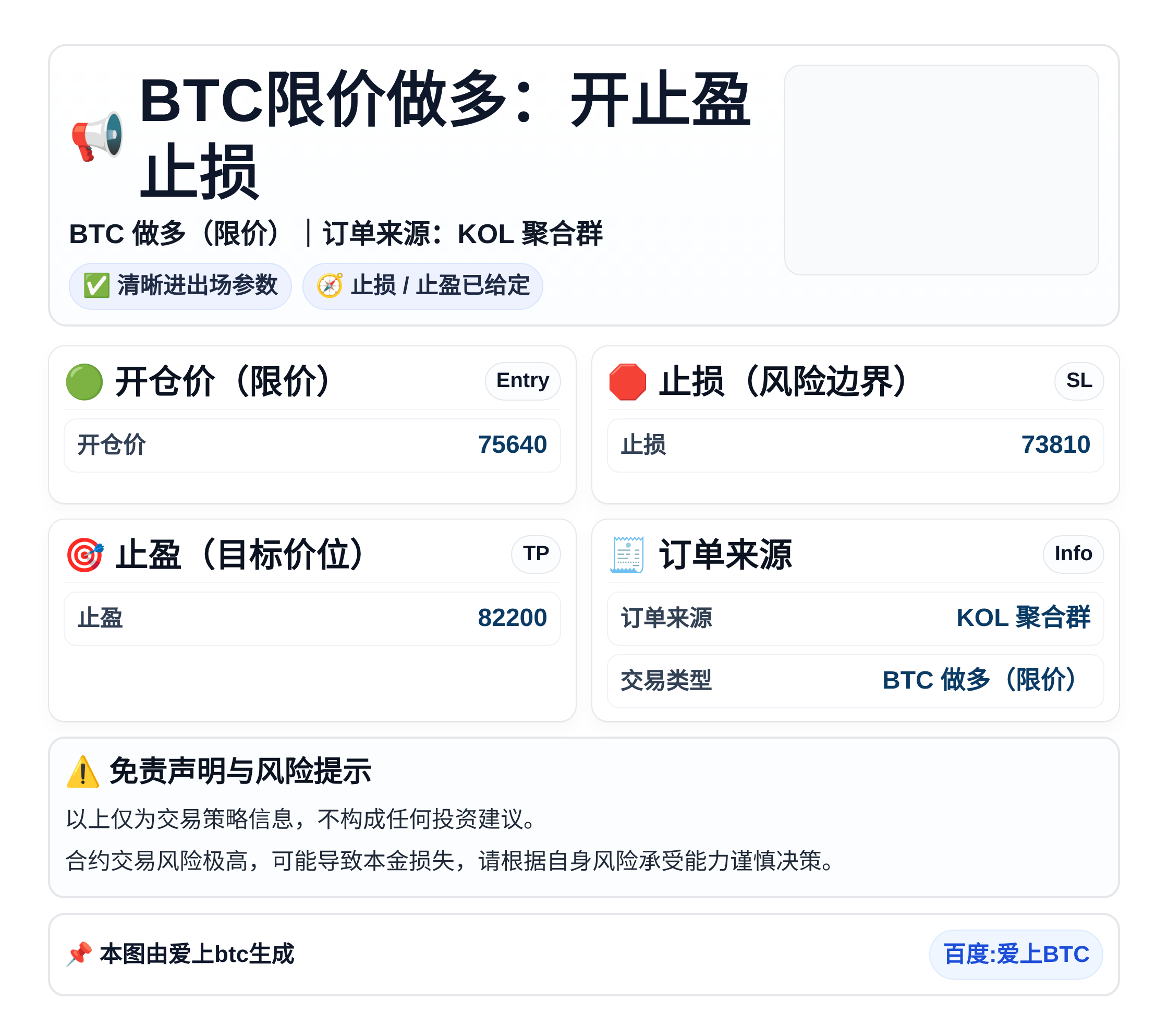2026-04-29 14:51:57 BTC限价做多：开止盈止损