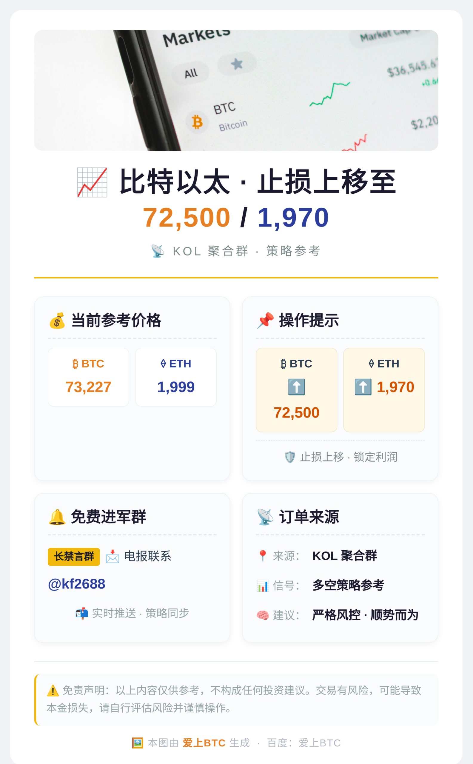 2026-05-29 13:40:12 比特以太止损上移72500/1970