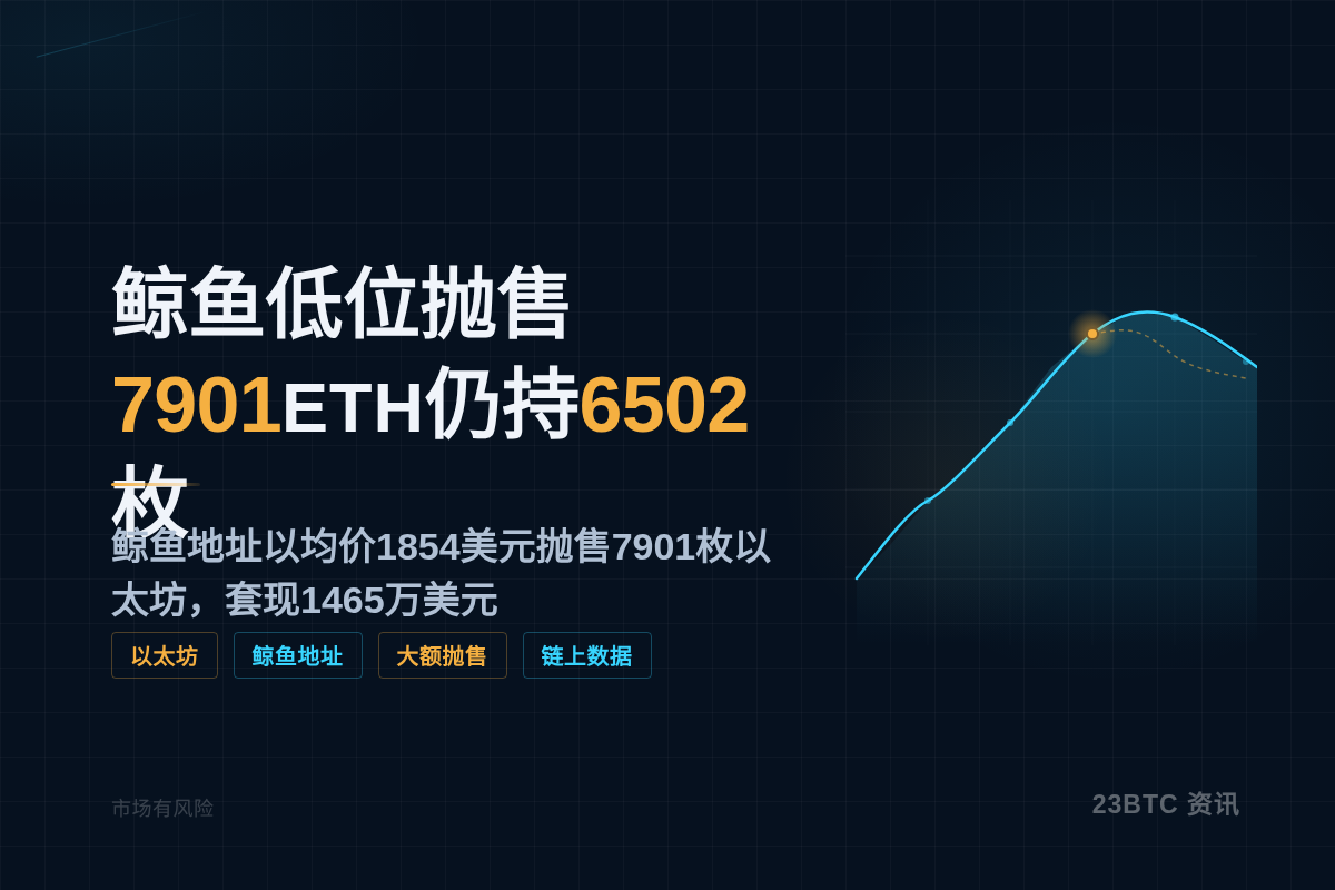 鲸鱼低位抛售7901ETH仍持6502枚