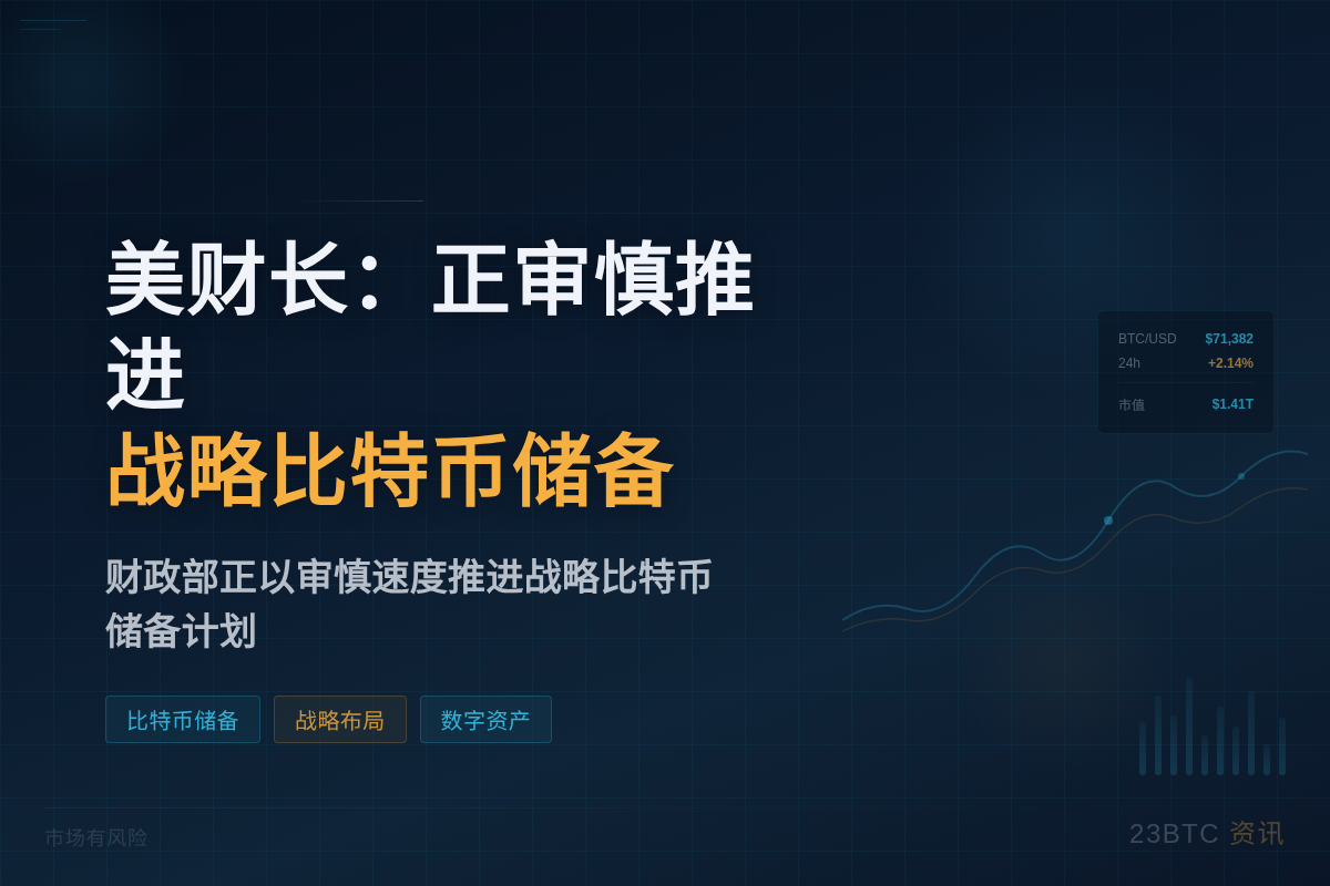 美财长:正审慎推进战略比特币储备插图1 美财长:正审慎推进战略比特币储备